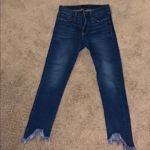 Flying monkey blue jeans with frayed bottom